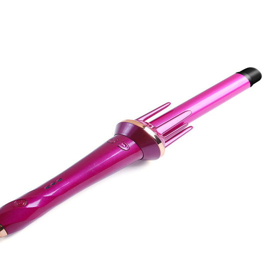 Ceramic tourmaline hair curler wand with barrel detail, professional curling iron for smooth styled waves