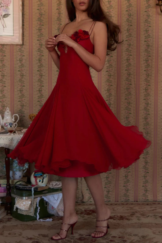 Valentina Dress in Red