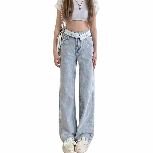Wide Leg High-Waist Jeans