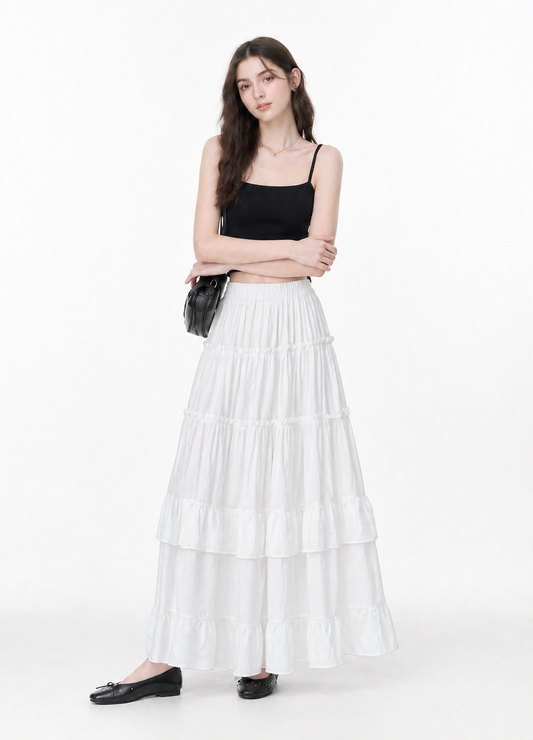 Embroidered Maxi Skirt