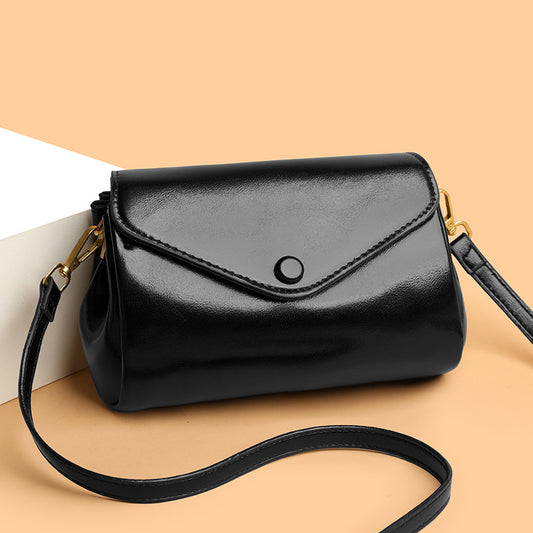 Retro Commuter PU leather women's crossbody bag with multiple compartments in a structured urban style design