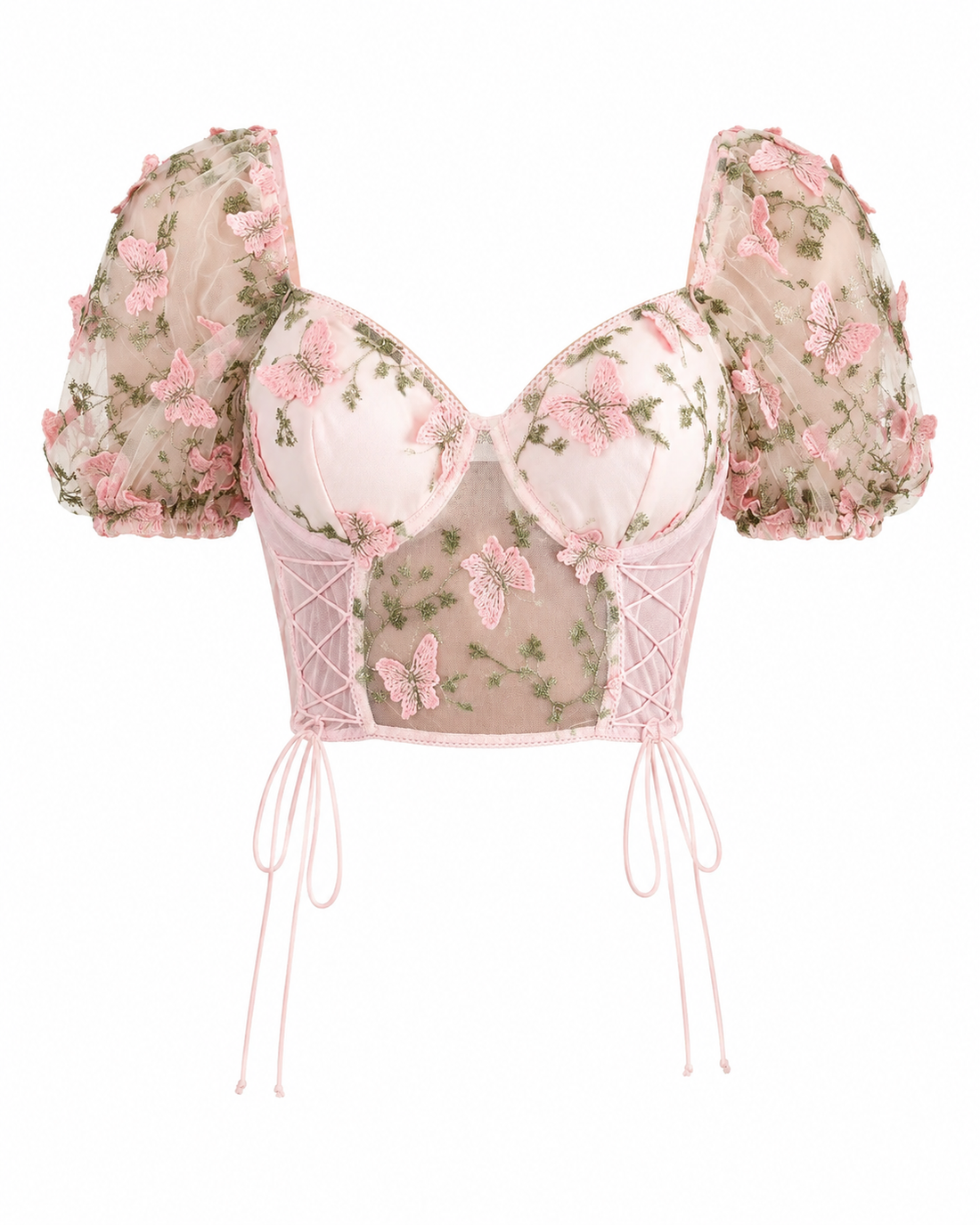 Mariposa Corset Top Pink, view 1