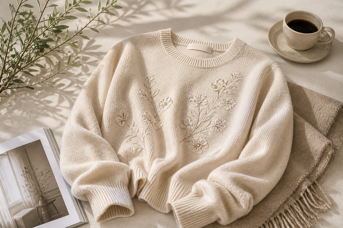 Why a Women's Merino Wool Embroidered Knit Pullover Sweater Belongs in Every Fall Wardrobe