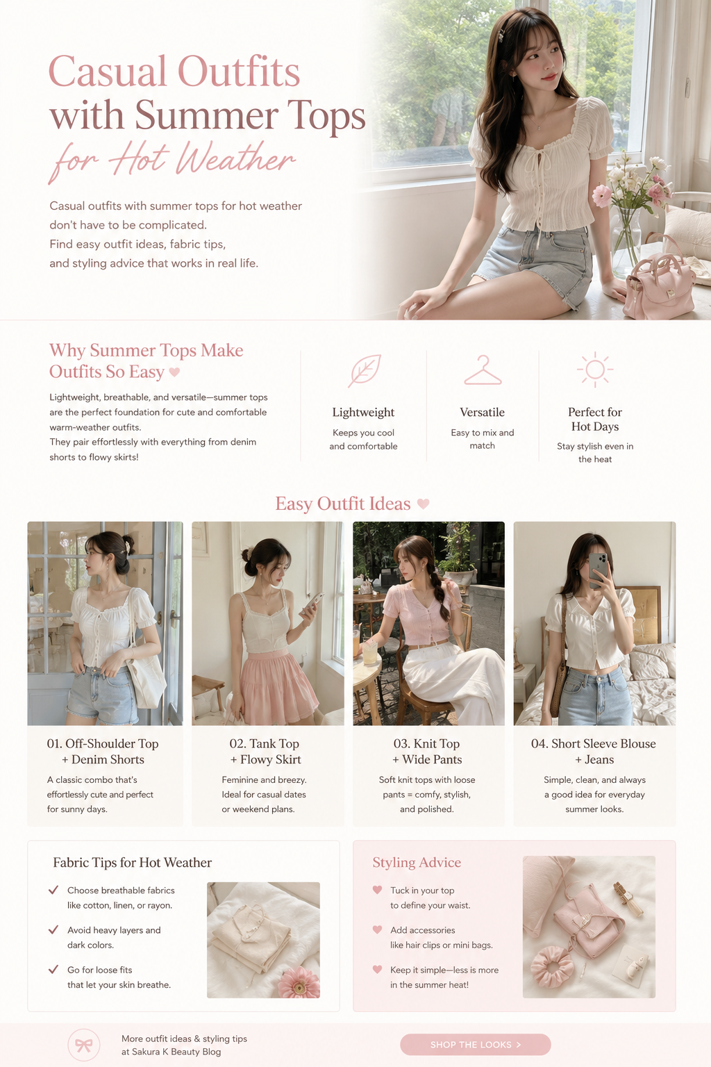 How to Style Summer Tops for a Casual Look