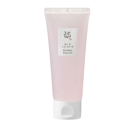Beauty of Joseon Red Bean Water Gel 100ml bottle on a clean surface, a lightweight Korean hydrating gel for glass skin