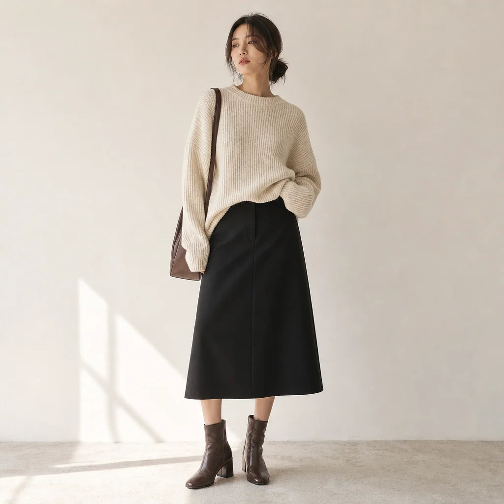 What to Wear with a Black Skirt for Casual Fall Outfits product image
