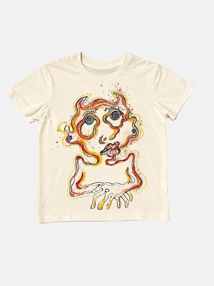 Weirdcore Crop Tee White