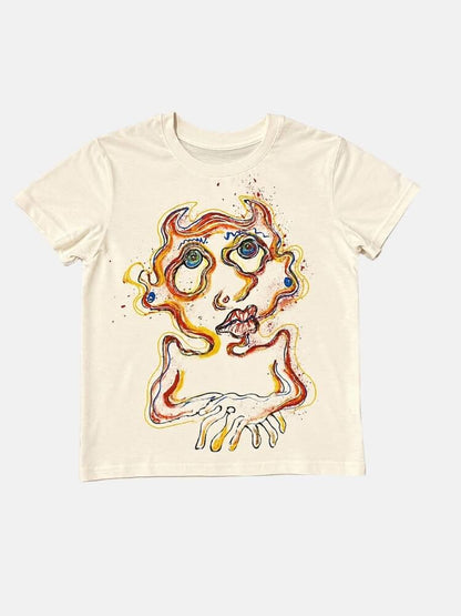 Weirdcore Crop Tee White