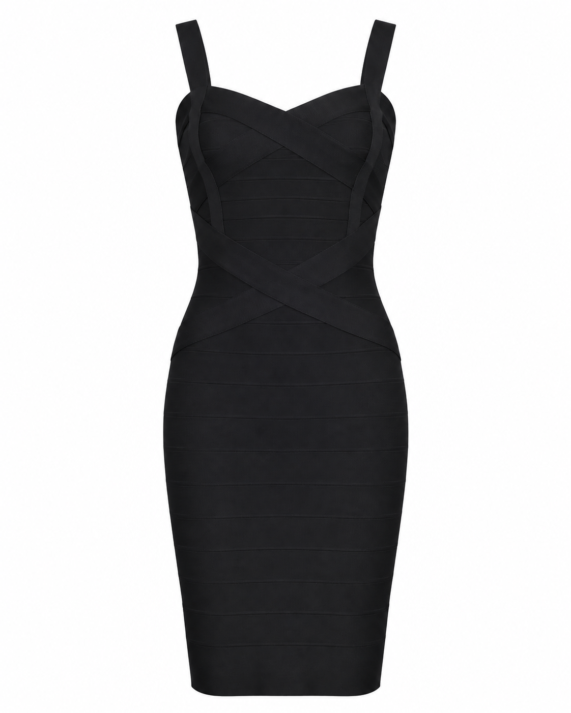 Structured Halter Mini Dress Black