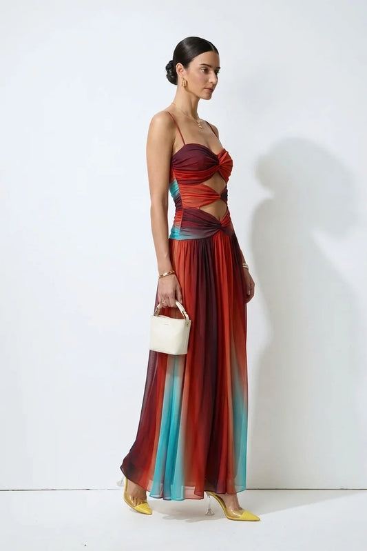 Ember Gradient Cutout Maxi Dress, view 2