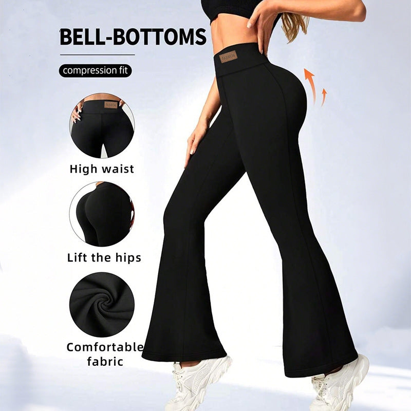 Women's high-waist yoga pants showing stretchy elastic waistband detail on slim fit active leggings for women