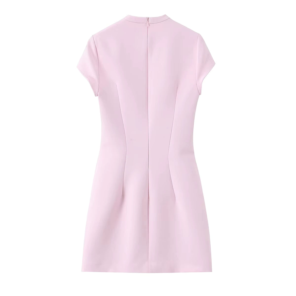 Bow Cutout Tie-Neck Mini Dress