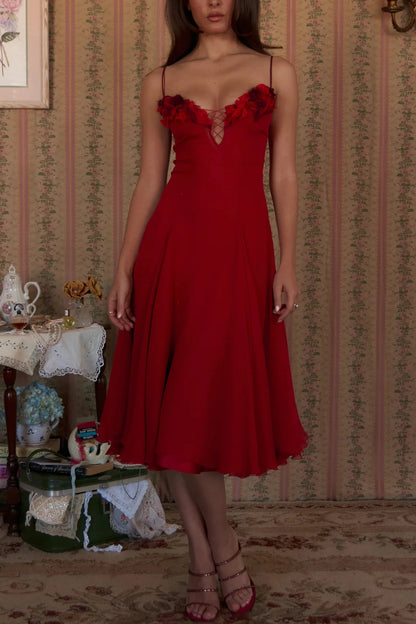 Valentina Dress in Red
