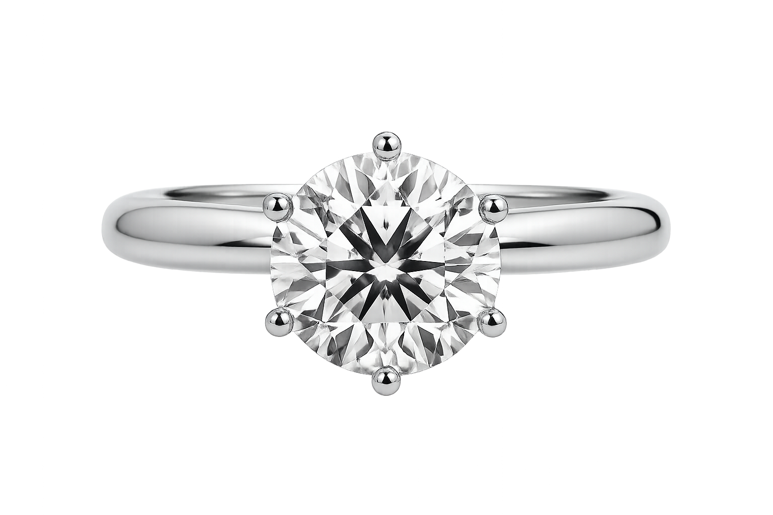 Classic Six-Prong Moissanite Ring