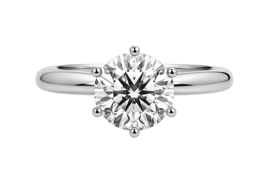Classic Six-Prong Moissanite Ring