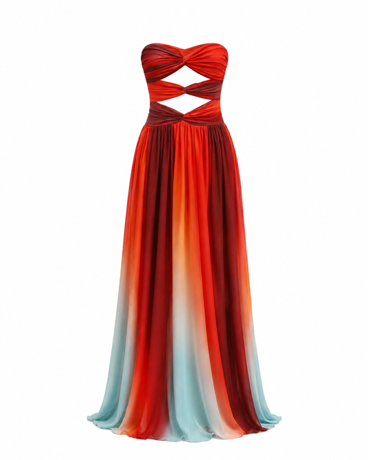 Ember Gradient Cutout Maxi Dress, view 1