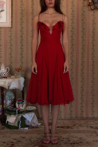 Valentina Dress in Red