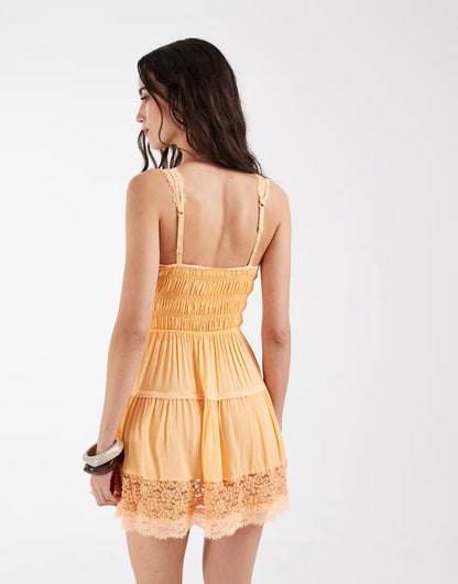 So in Love Mini Slip Dress Orange