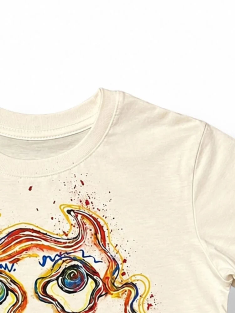 Weirdcore Crop Tee White