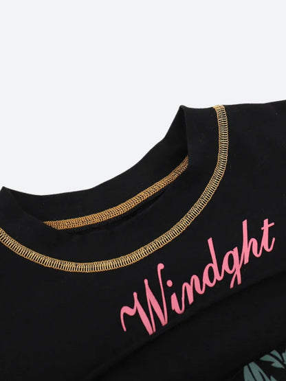 Cut Out Baby Tee Black