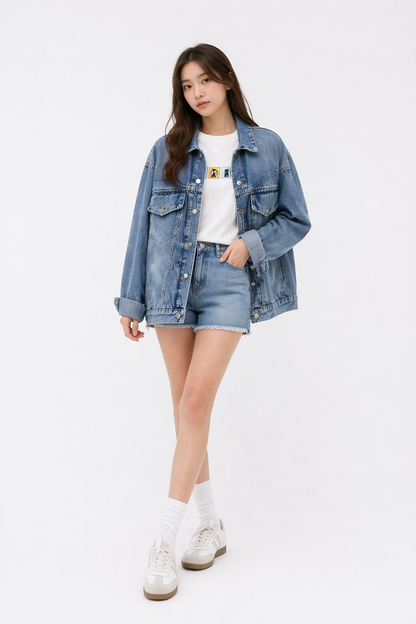 Printed Denim Jacket