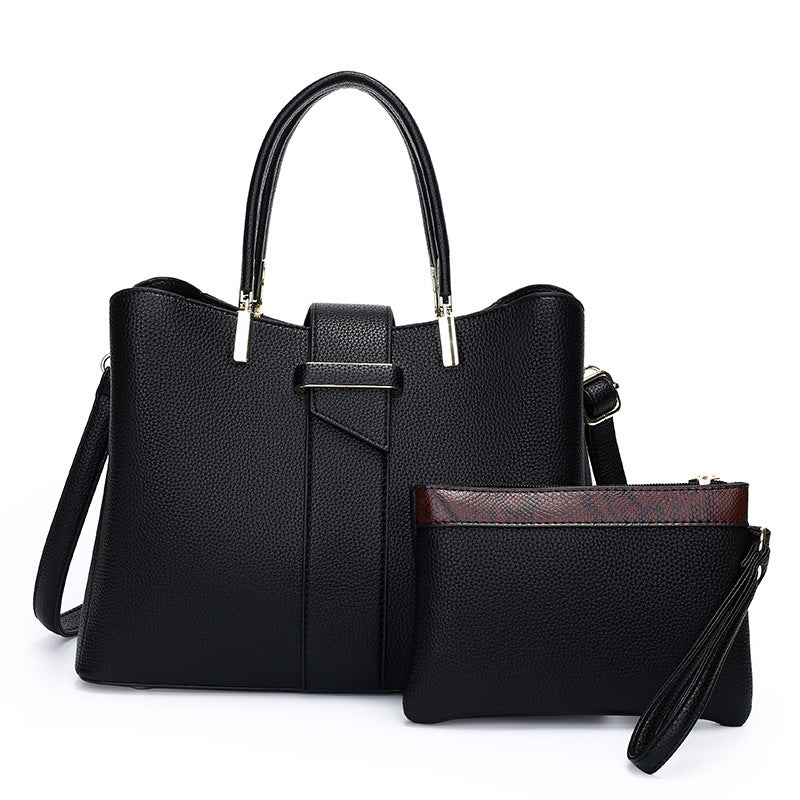 Retro bucket handbag with detachable crossbody strap shown from the side, highlighting its structured silhouette and vintage-