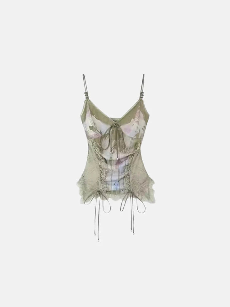 Y2K Floral Cami Top