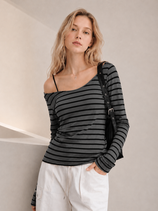 Striped Layered Long Sleeve Top