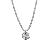 Six-Prong Moissanite Pendant Necklace