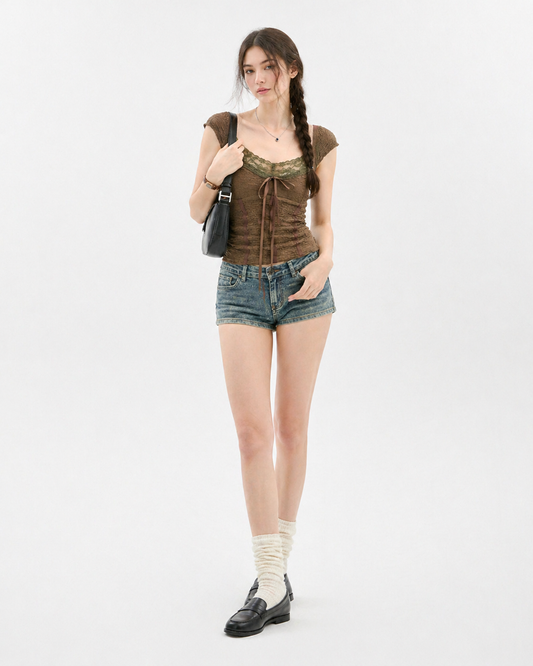 Lace Sleeveless Crop Top
