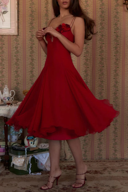 Valentina Dress in Red