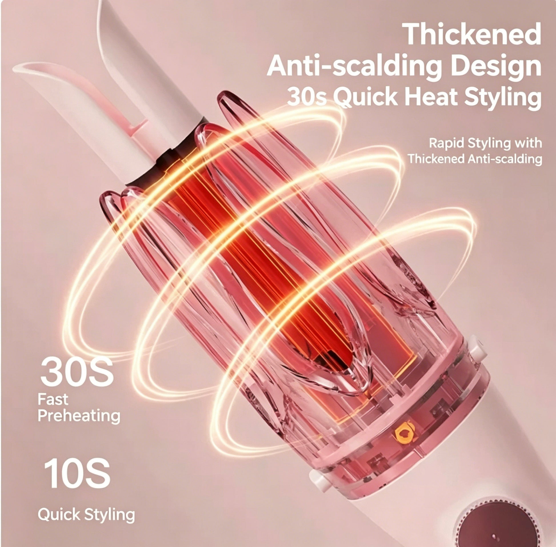 3-in-1 hair curler and straightener shown with three interchangeable barrels laid out on a flat surface