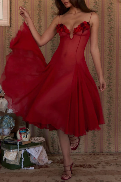 Valentina Dress in Red