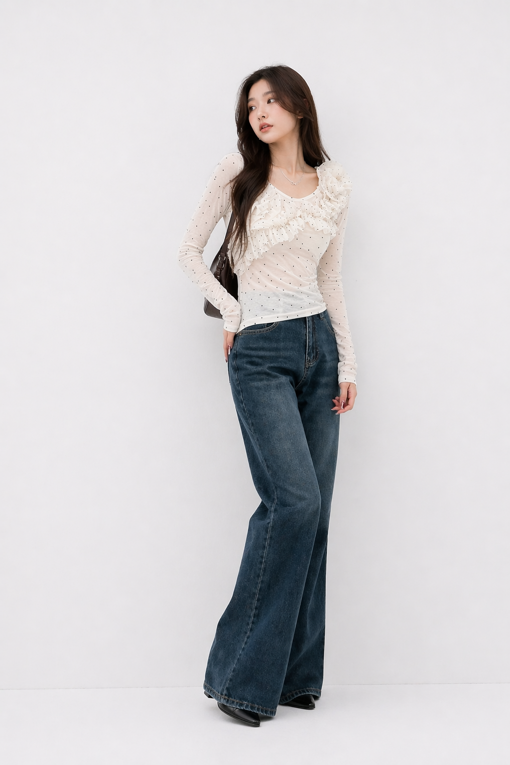 Lace Polka Dot Blouse