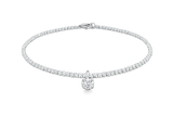 Moissanite Solitaire Chain Anklet