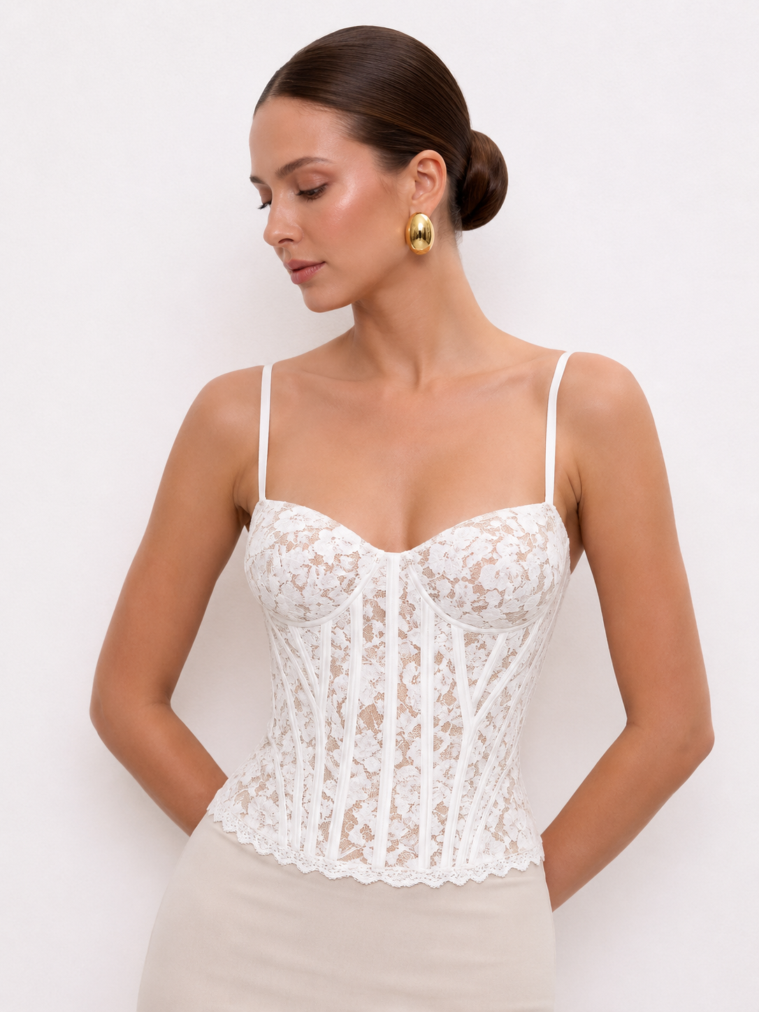 Floral Lace Corset Top