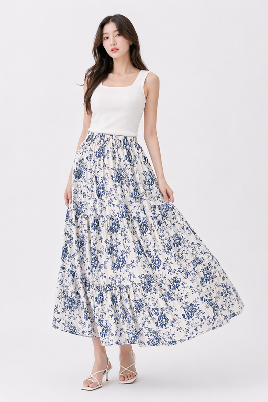 Floral Midi Skirt