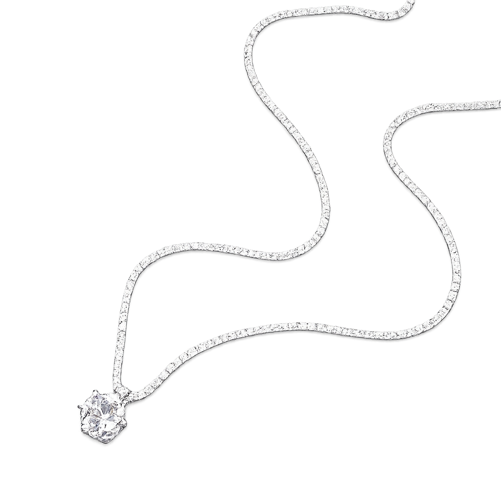 Six-Prong Moissanite Pendant Necklace