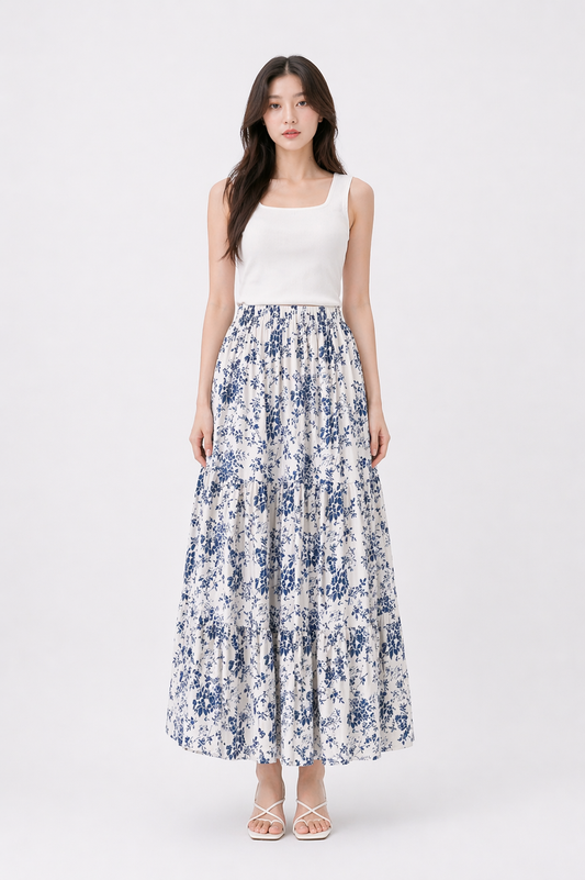 Floral Midi Skirt