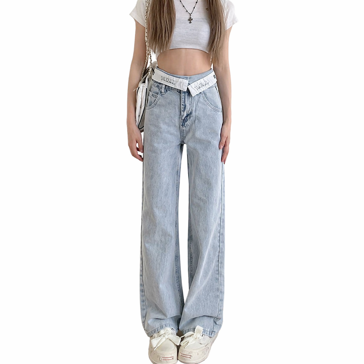 Wide Leg High-Waist Jeans
