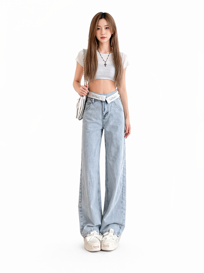 Wide Leg High-Waist Jeans