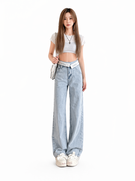 Wide Leg High-Waist Jeans