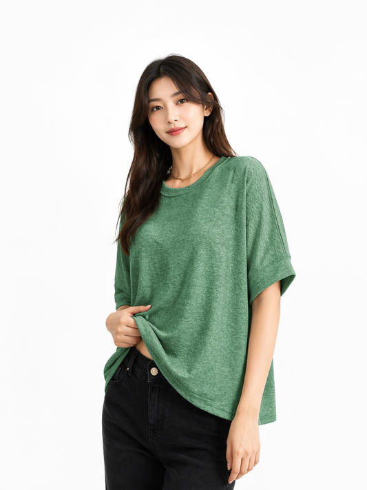Batwing Cotton Casual Top