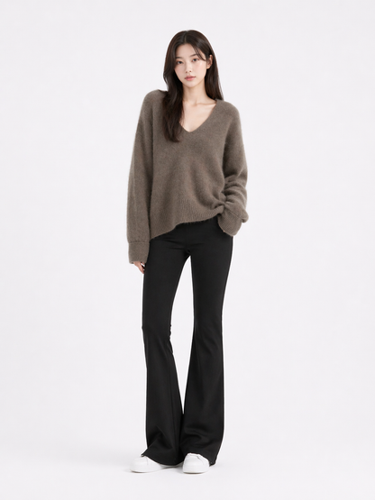 Lace Trim Knit Pullover