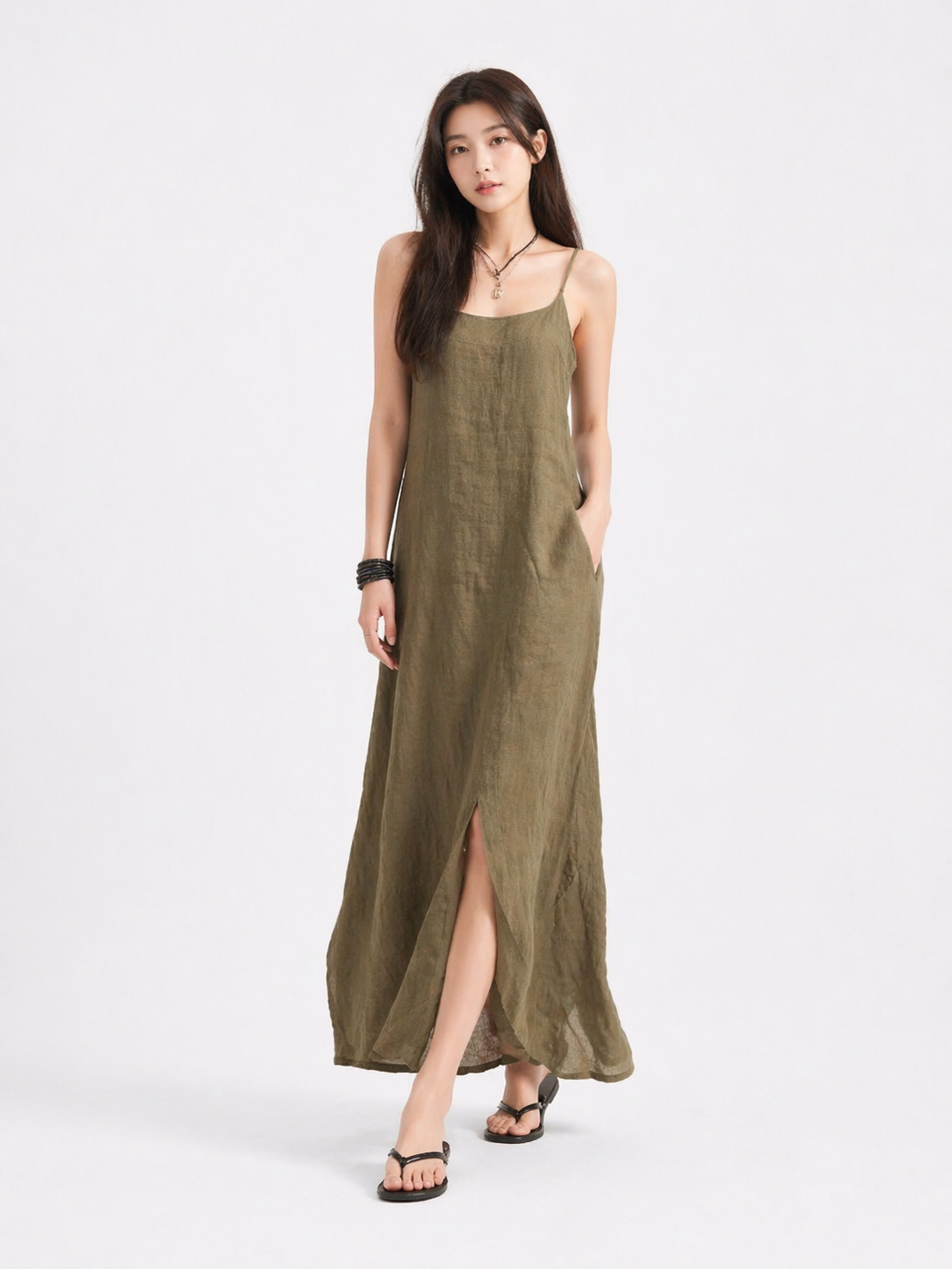 Loose Sleeveless Slip Dress
