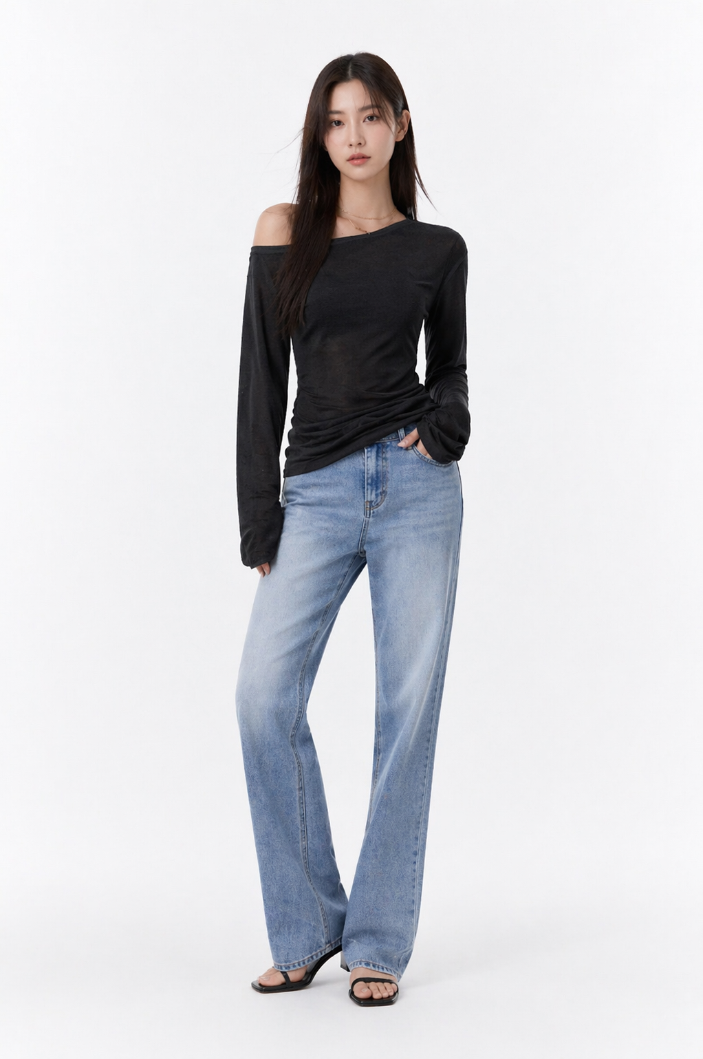 One-Shoulder Cotton Top