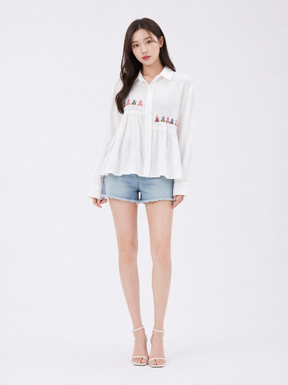 Embroidered Cotton Blouse