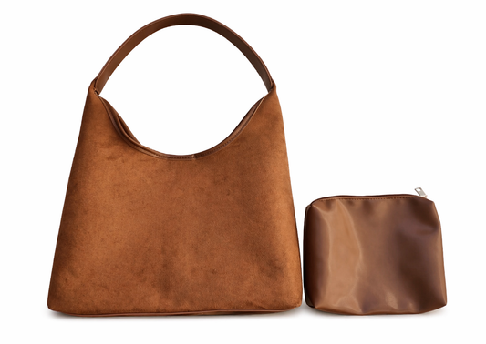 Suede Shoulder Tote