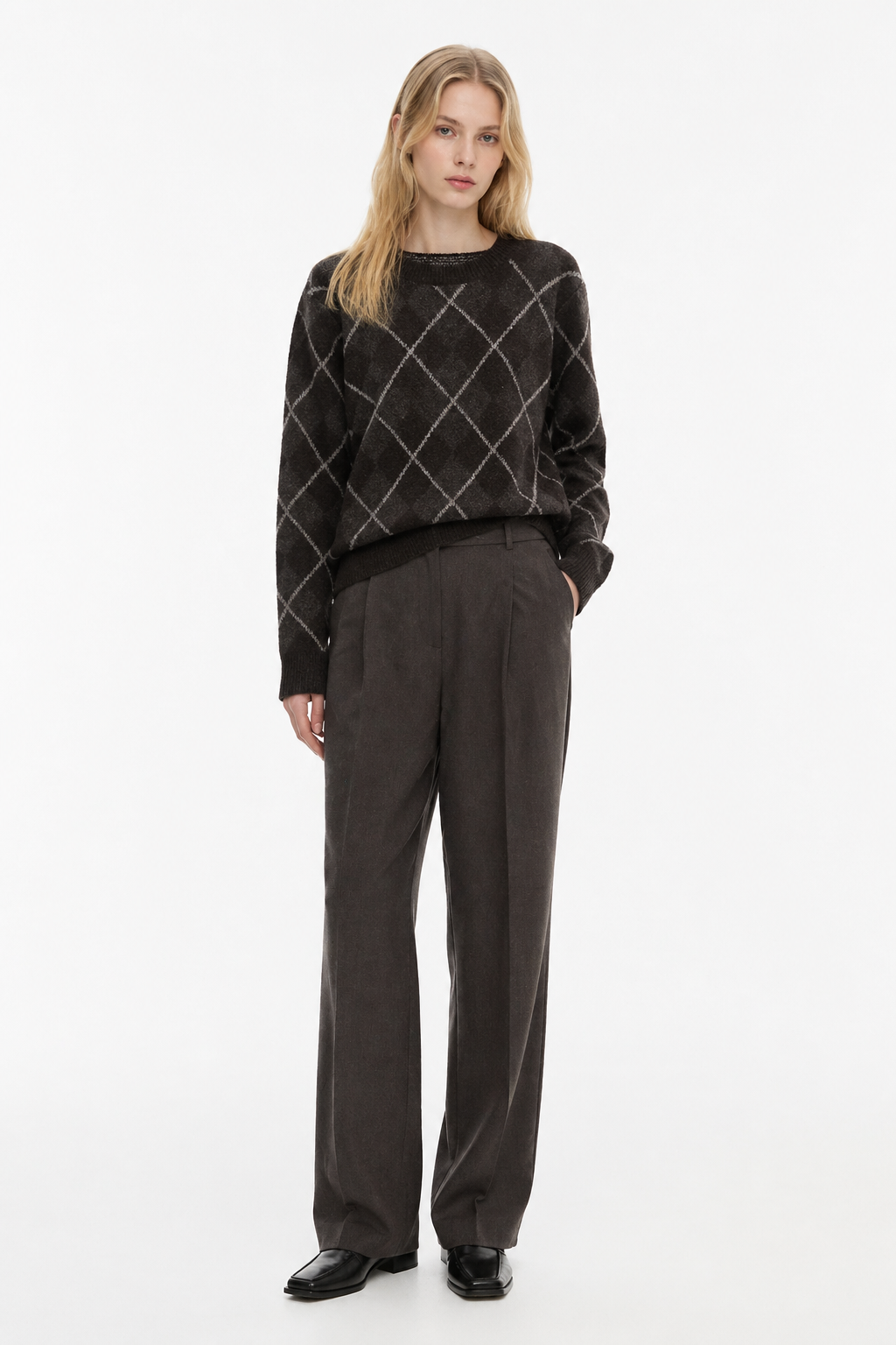Diamond Knit Pullover