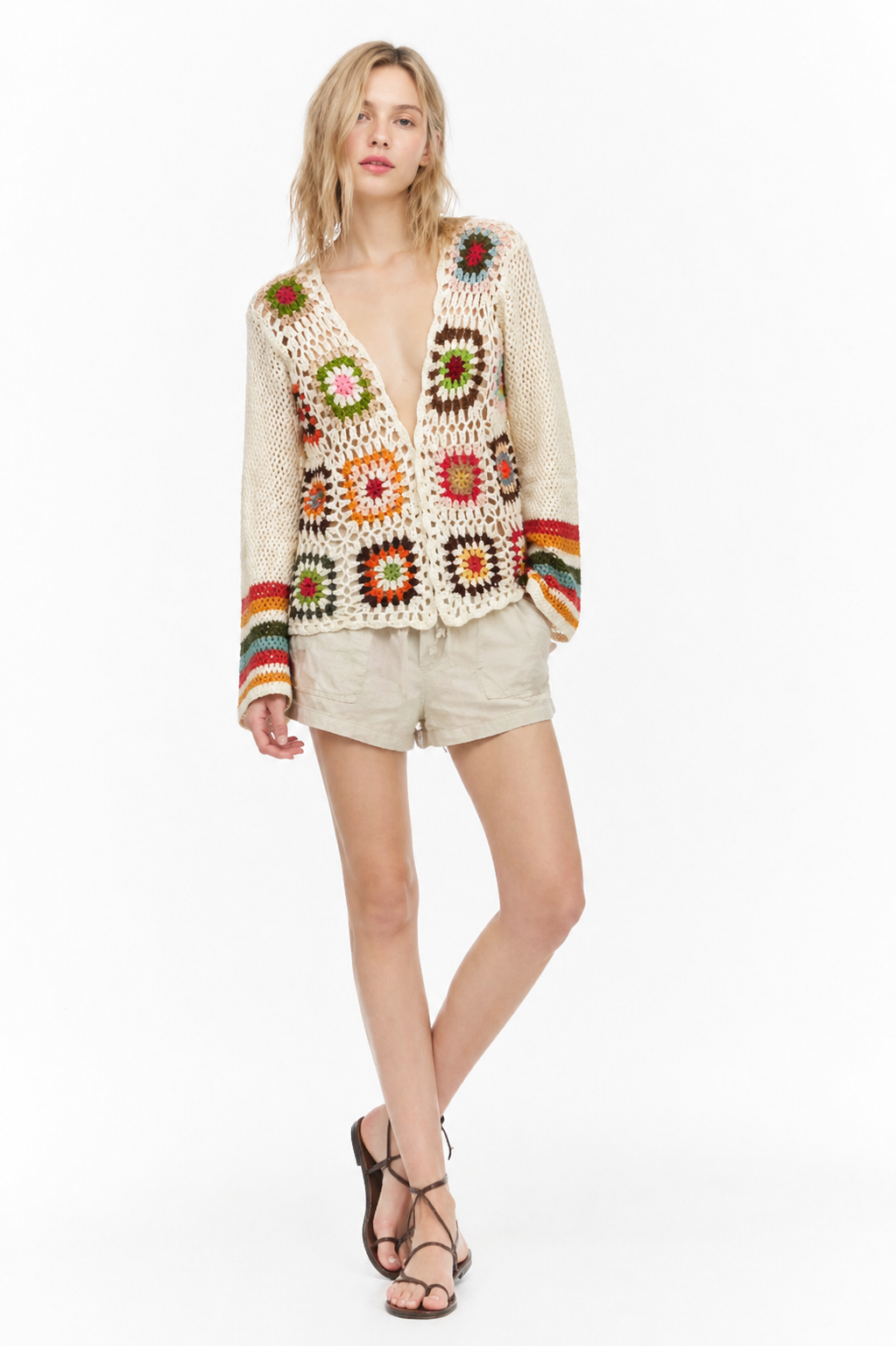 Crochet Floral Cardigan